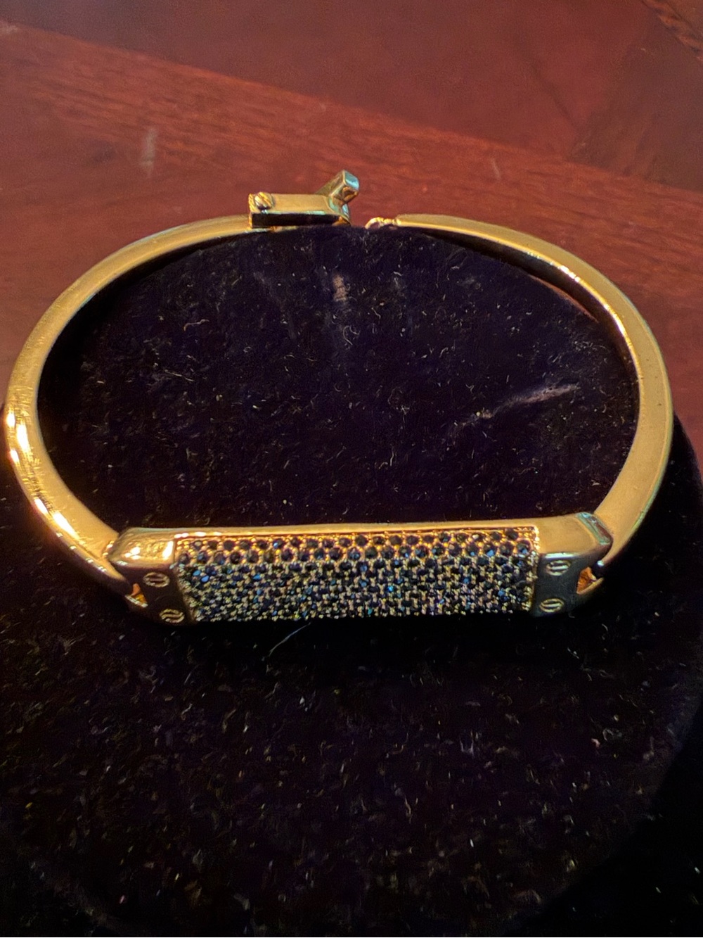 Henri Bendel Luxe Pave ID Toggle Bracelet in Very Good Vintage Condition